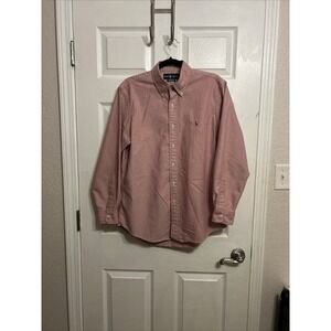 Polo Ralph Lauren Classic Fit Mens 16 Long Sleeve Shirt Flesh Pony Oxford Preppy